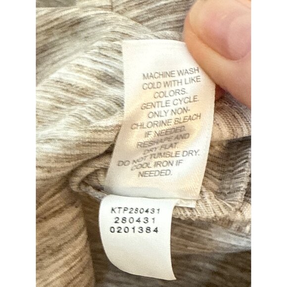 J. JIll Wearever Collection Space Dye Tan Long SLeeve V-Neck Tunic‎ Blouse XL - Picture 6 of 7